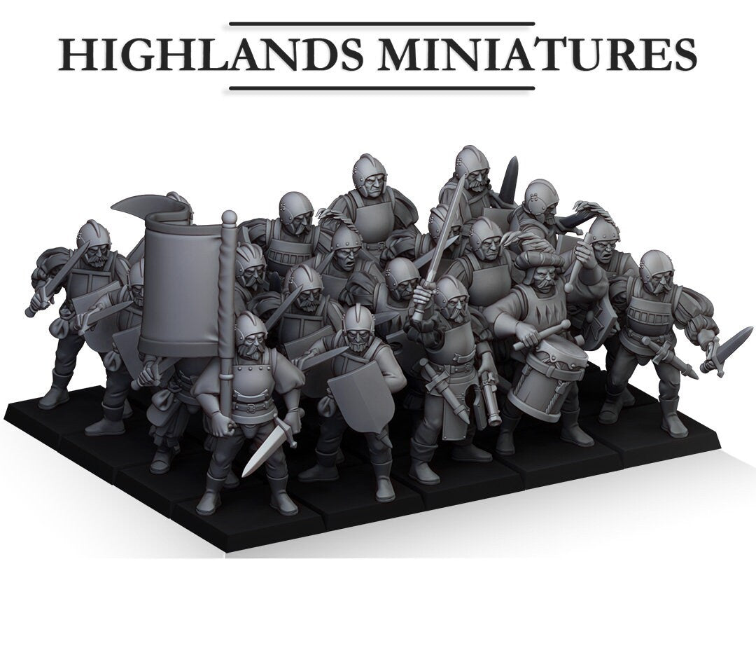 Swordsmen Unit of Sunland  by Highland Miniatures