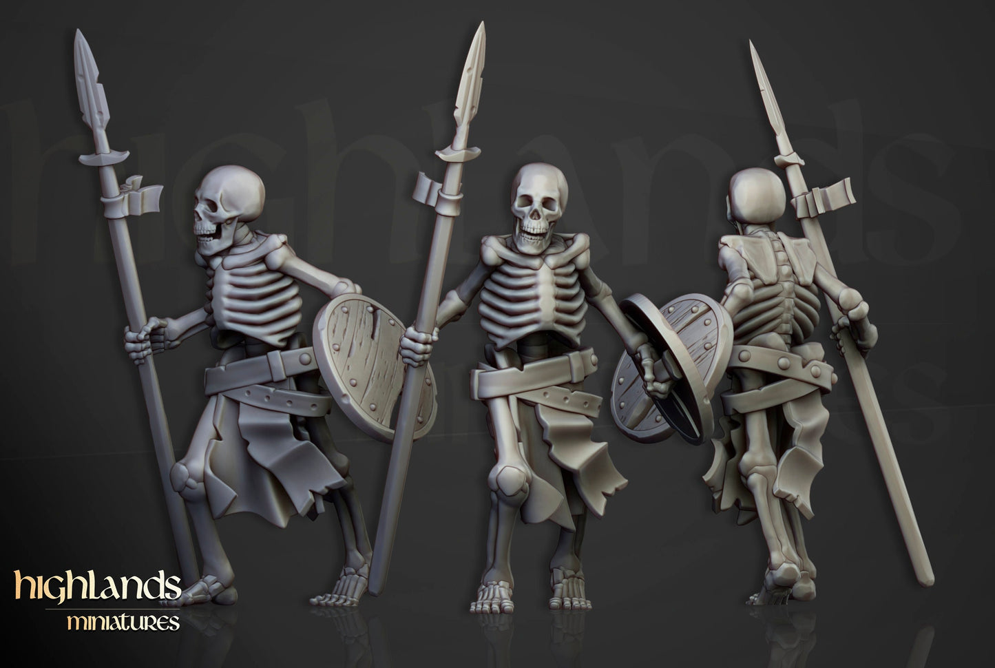 Skeleton Spearmen from Transylvanya by Highland Miniatures