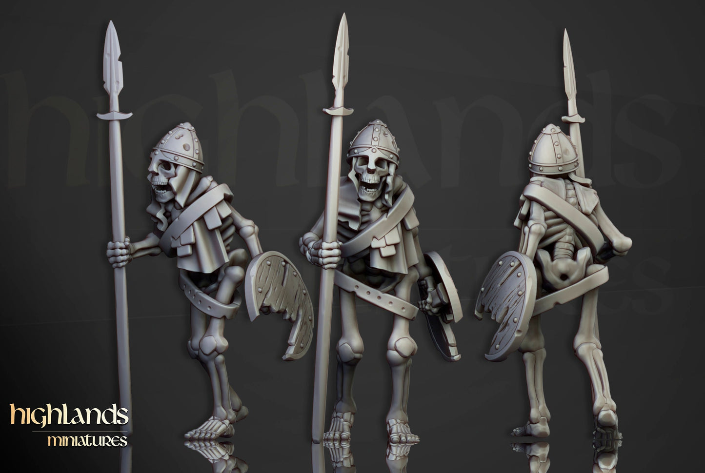 Skeleton Spearmen from Transylvanya by Highland Miniatures