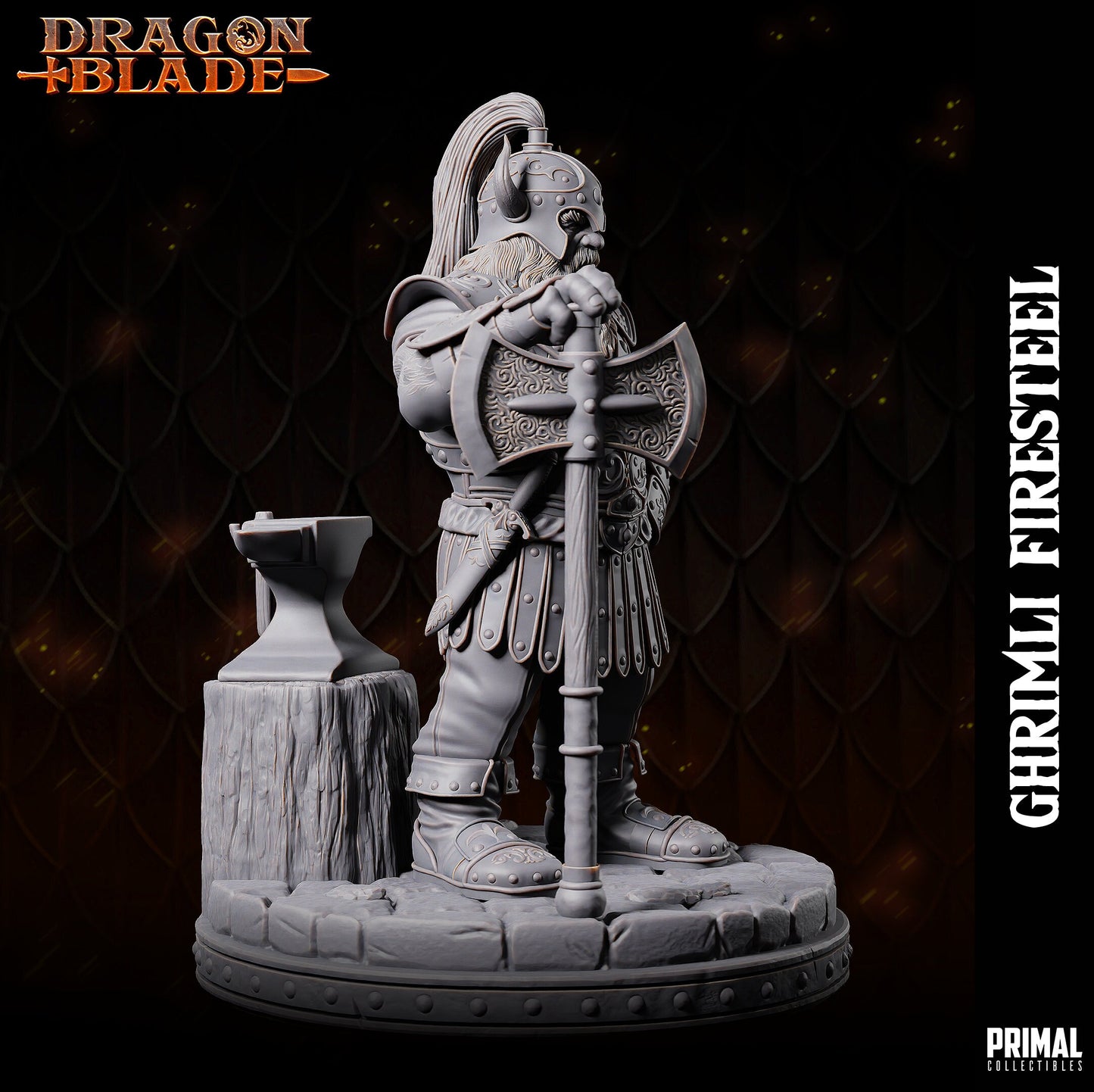 Ghrimli Dwarf Warrior by Primal Collectibles Miniatures