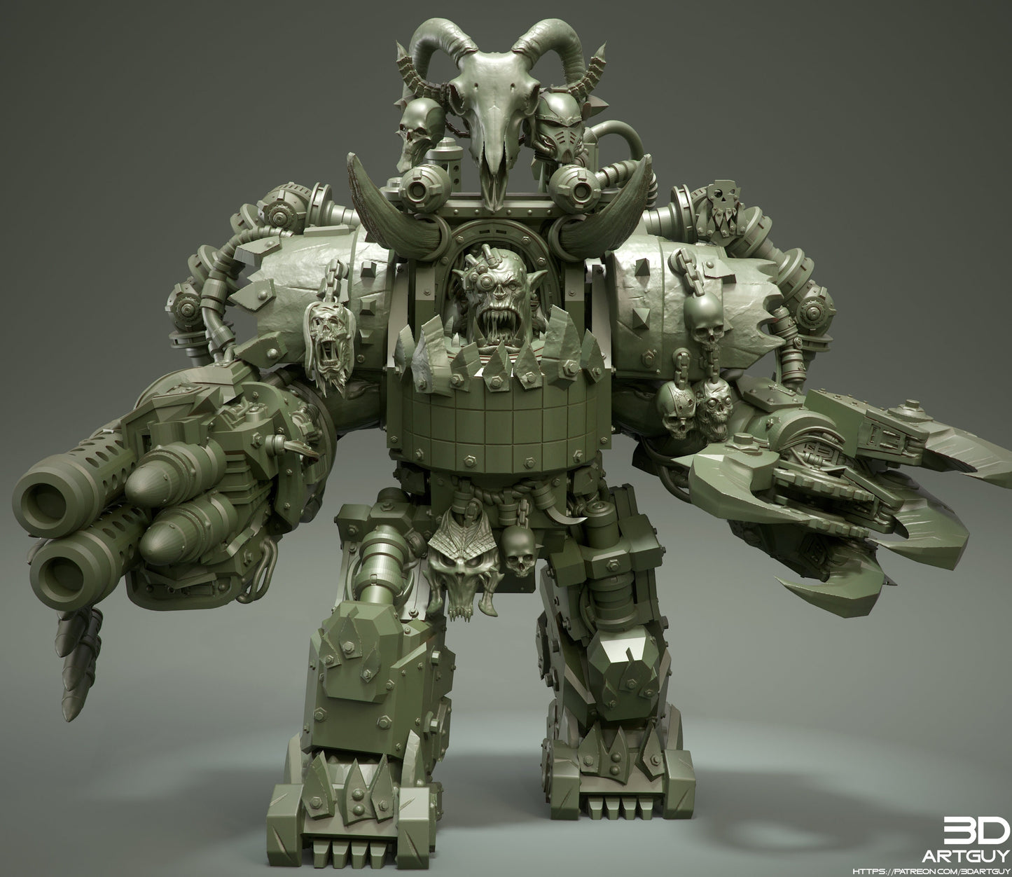 Space Orc Warlord by 3DArt Guy Miniatures