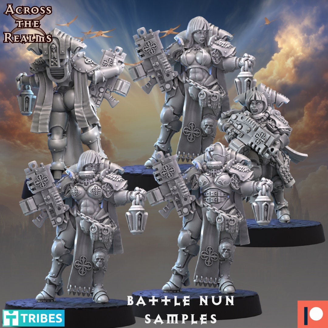 Battle Nuns by Across the Realms Miniatures