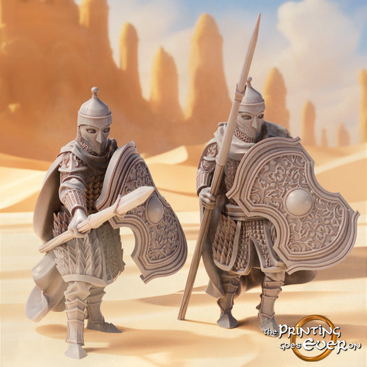 Eastern Spearmen from "Sands of the East Vol. 2 " by Printing Goes Ever On