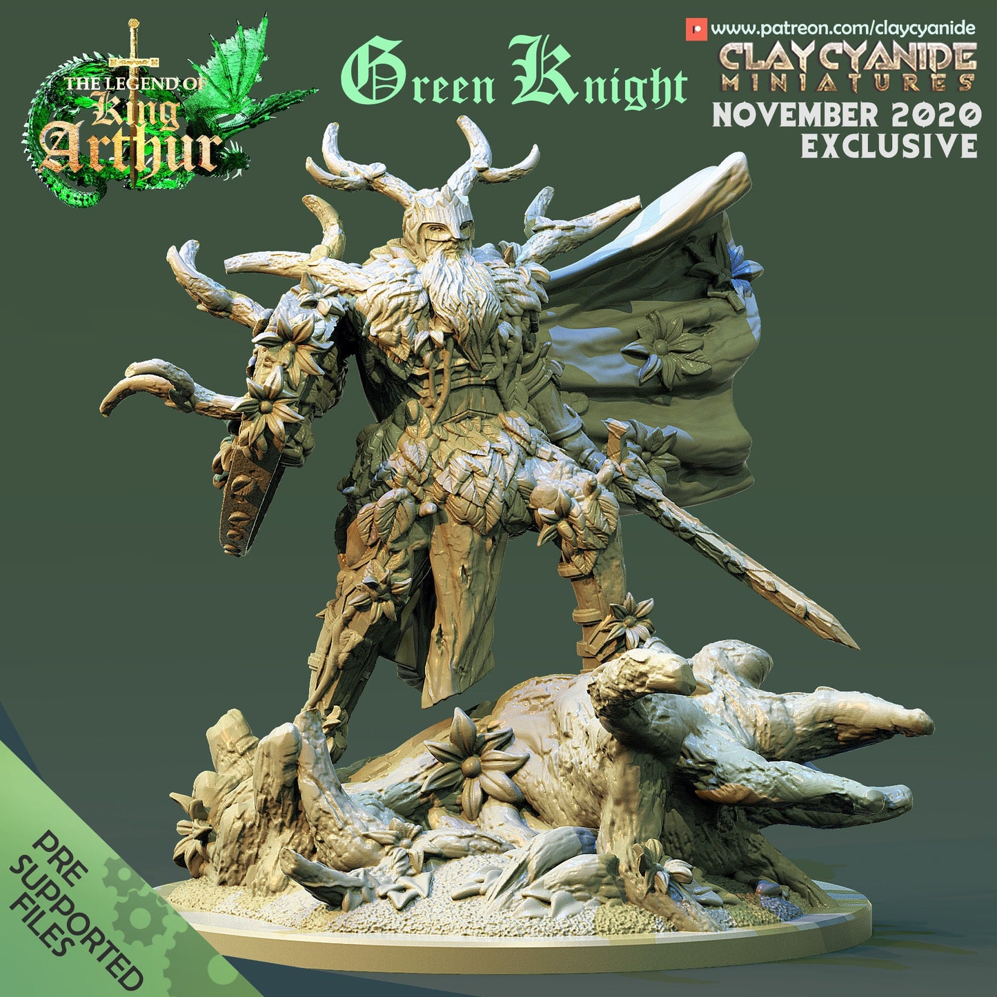 Green Knight from "Legend of King Arthur" by Clay Cyanide Miniatures