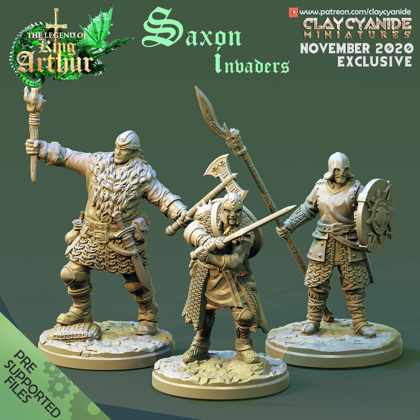 Saxon Invaders from "Legend of King Arthur" by Clay Cyanide Miniatures