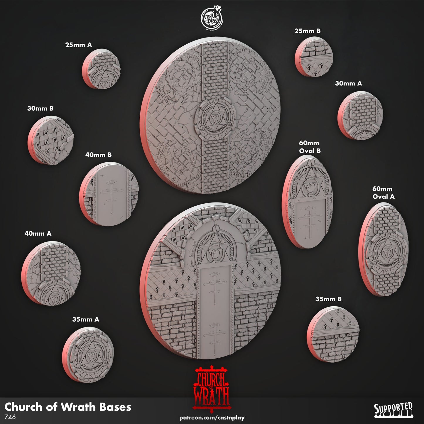 Church Bases by Cast N Play Miniatures