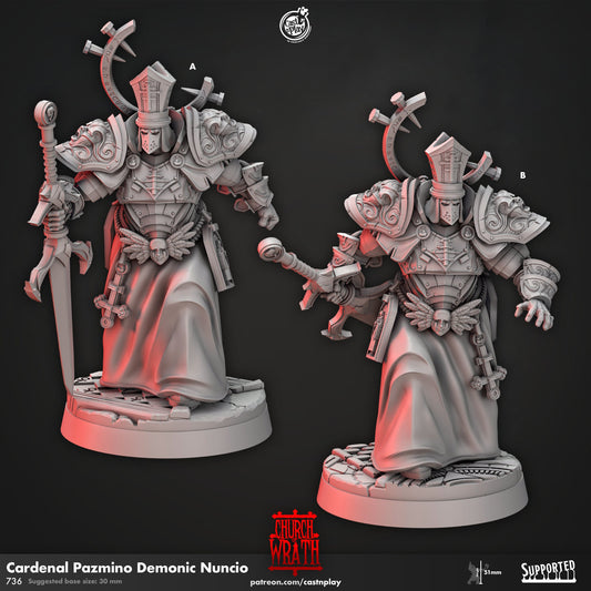 Demonic Cardinals from "Church of Wrath" by Cast N Play Miniatures