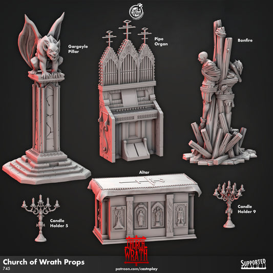 Church Props from "Church of Wrath" by Cast N Play Miniatures