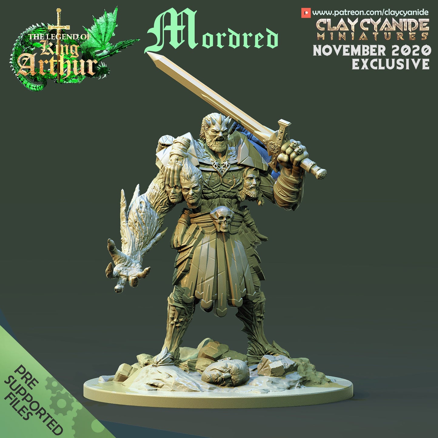 Mordred from "Legend of King Arthur" by Clay Cyanide Miniatures