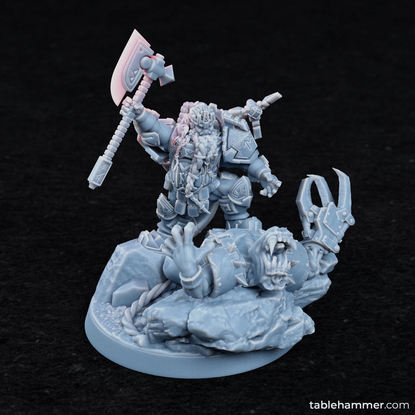 Space Dwarf King by Tablehammer Miniatures