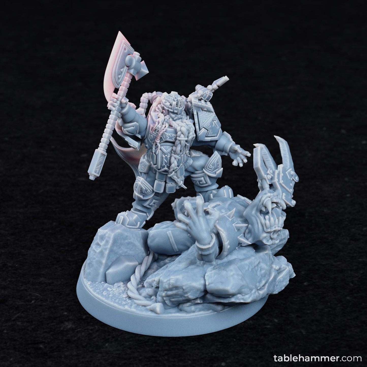 Space Dwarf King by Tablehammer Miniatures