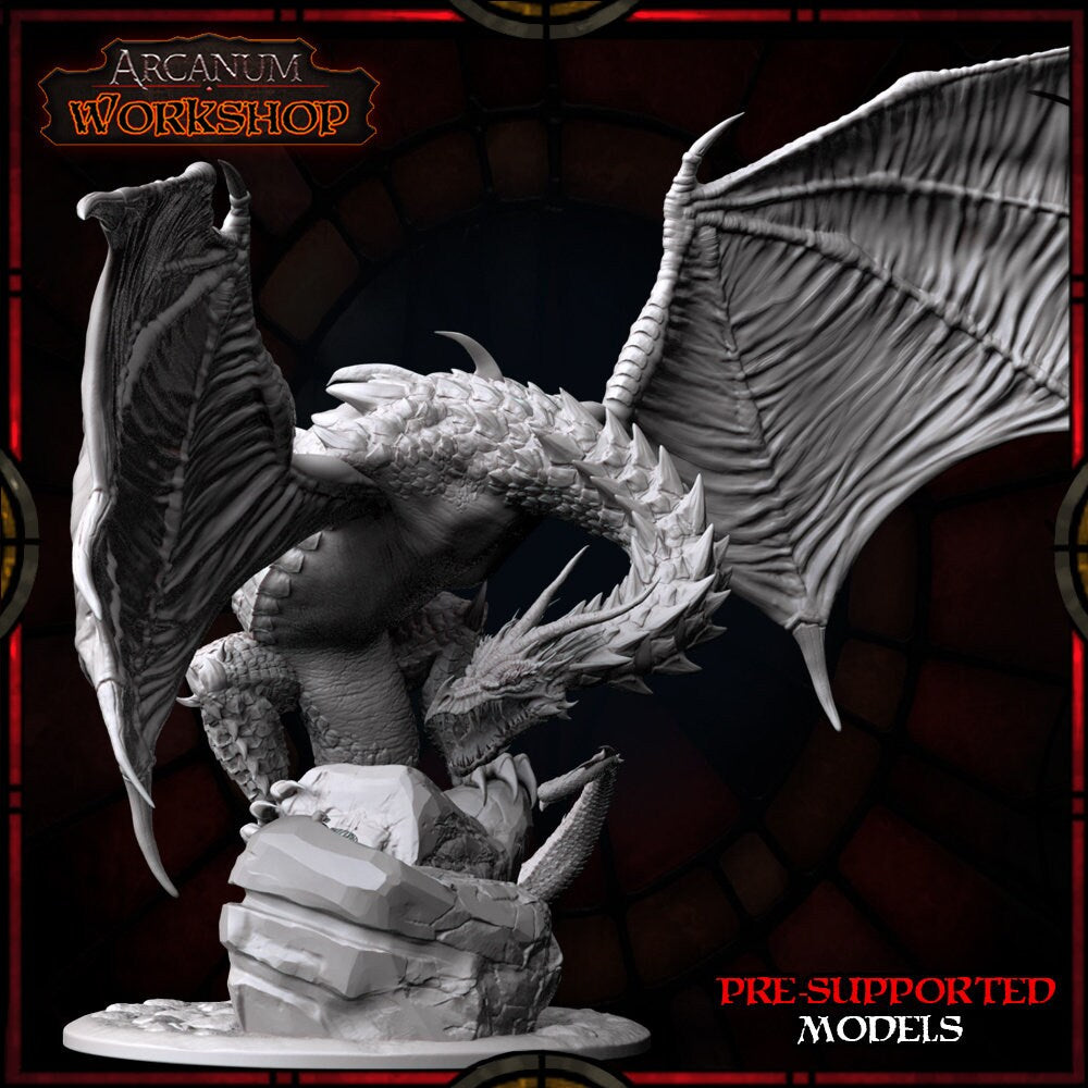 Small Red Dragon by Arcanum Workshop Miniatures