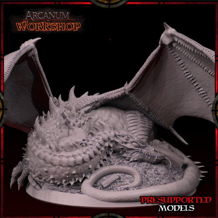 Treasure Dragon by Arcanum Workshop Miniatures