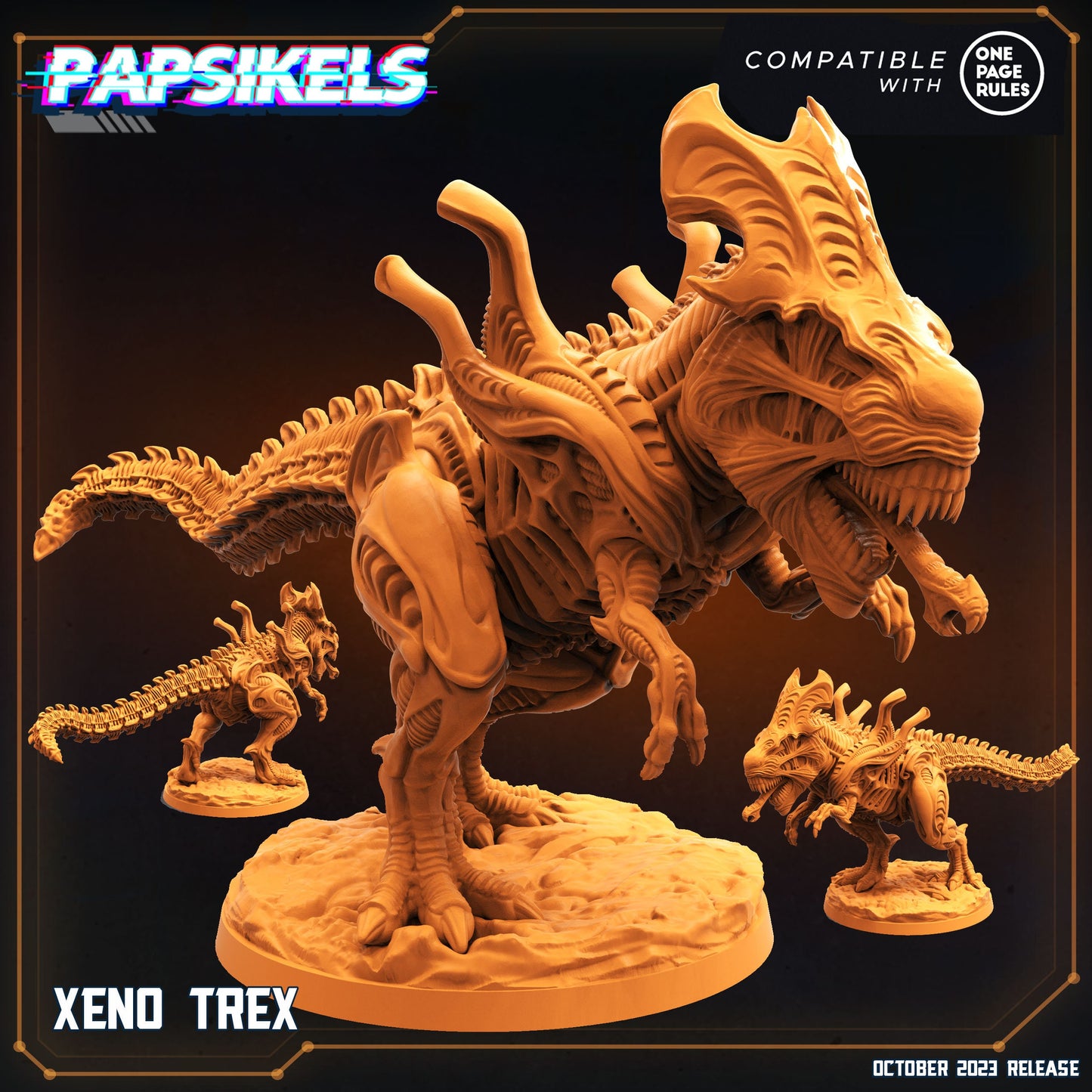 Xeno T-Rex by Papsikels Miniatures RPG Aliens