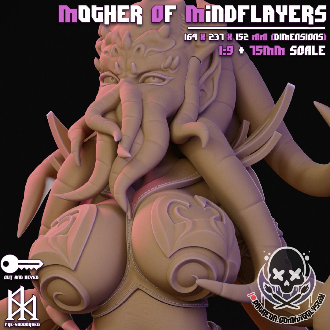 Mother of Mindflayers  by Jigglystix Pin Up Factory Miniatures