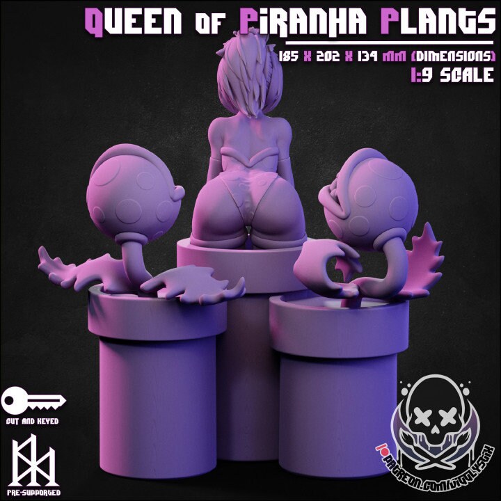 Queen of Piranha Plants  by Jigglystix Pin Up Factory Miniatures