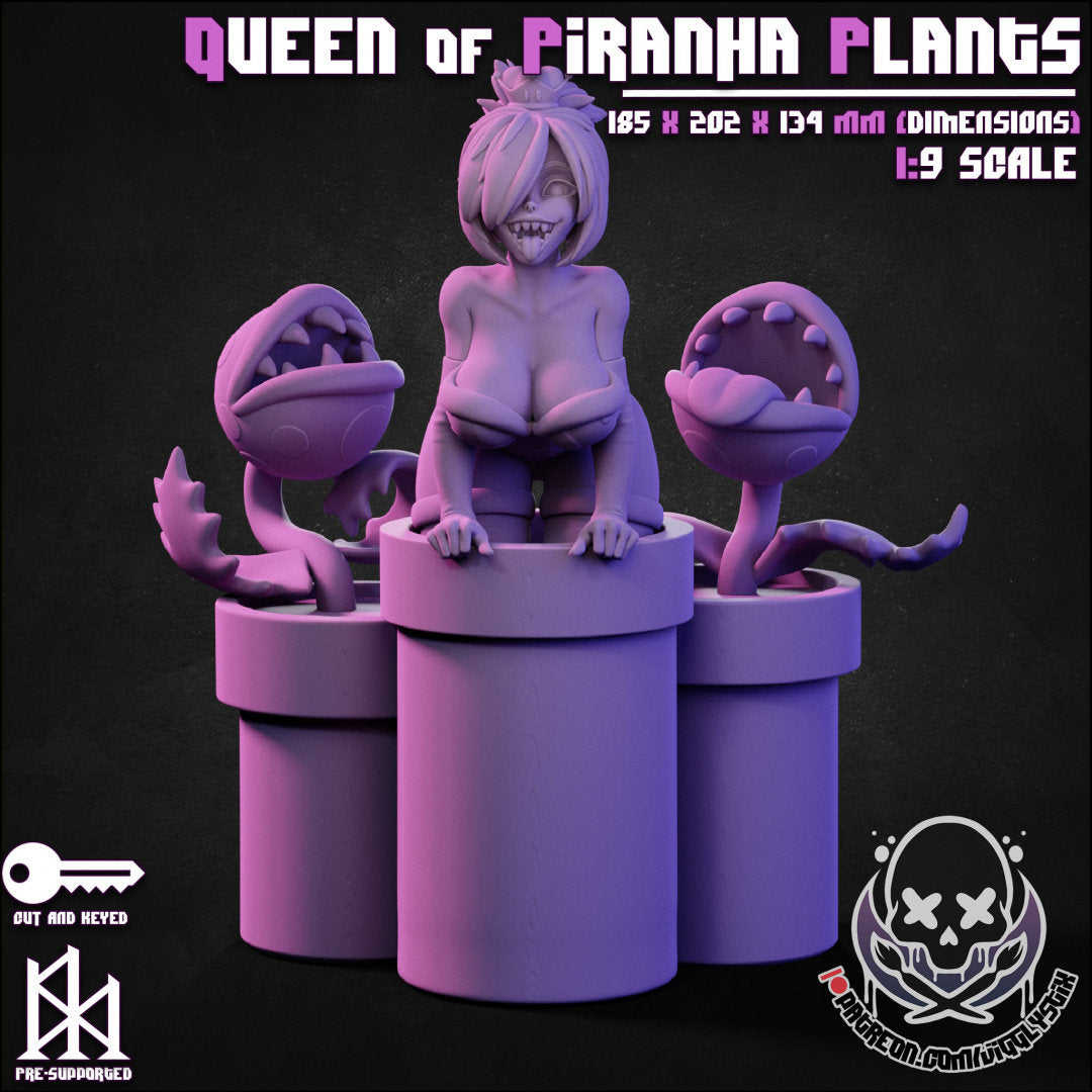 Queen of Piranha Plants  by Jigglystix Pin Up Factory Miniatures