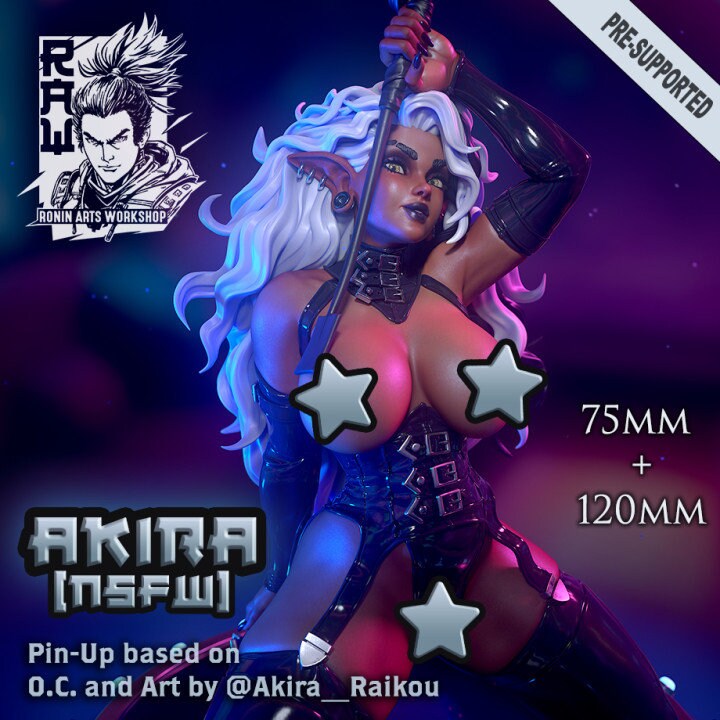 Akira Dark Elf Pin Up Ronin Arts Workshop