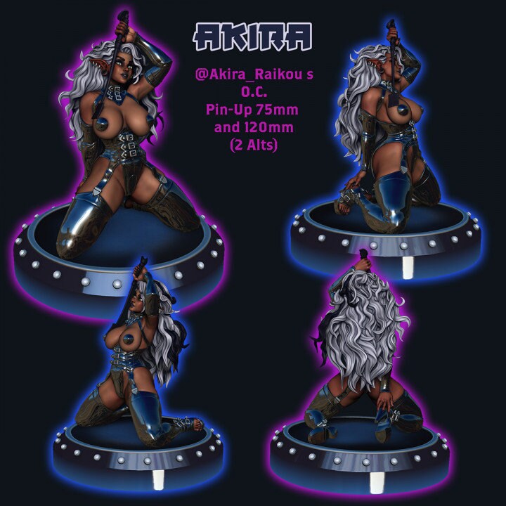 Akira Dark Elf Pin Up Ronin Arts Workshop