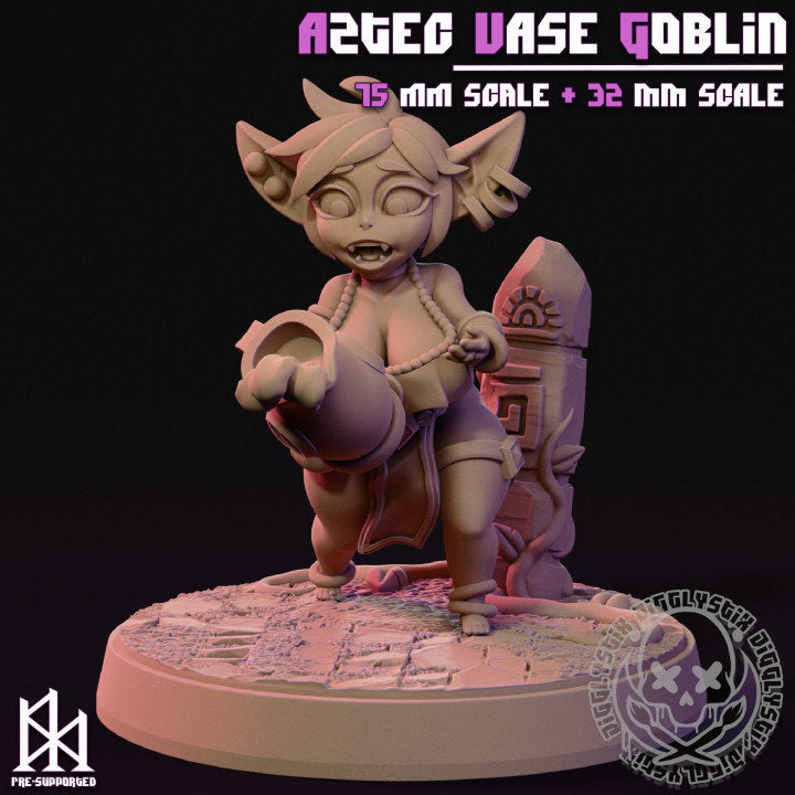 Aztec Vase Goblin by Jigglystix Pinup Factory Miniatures