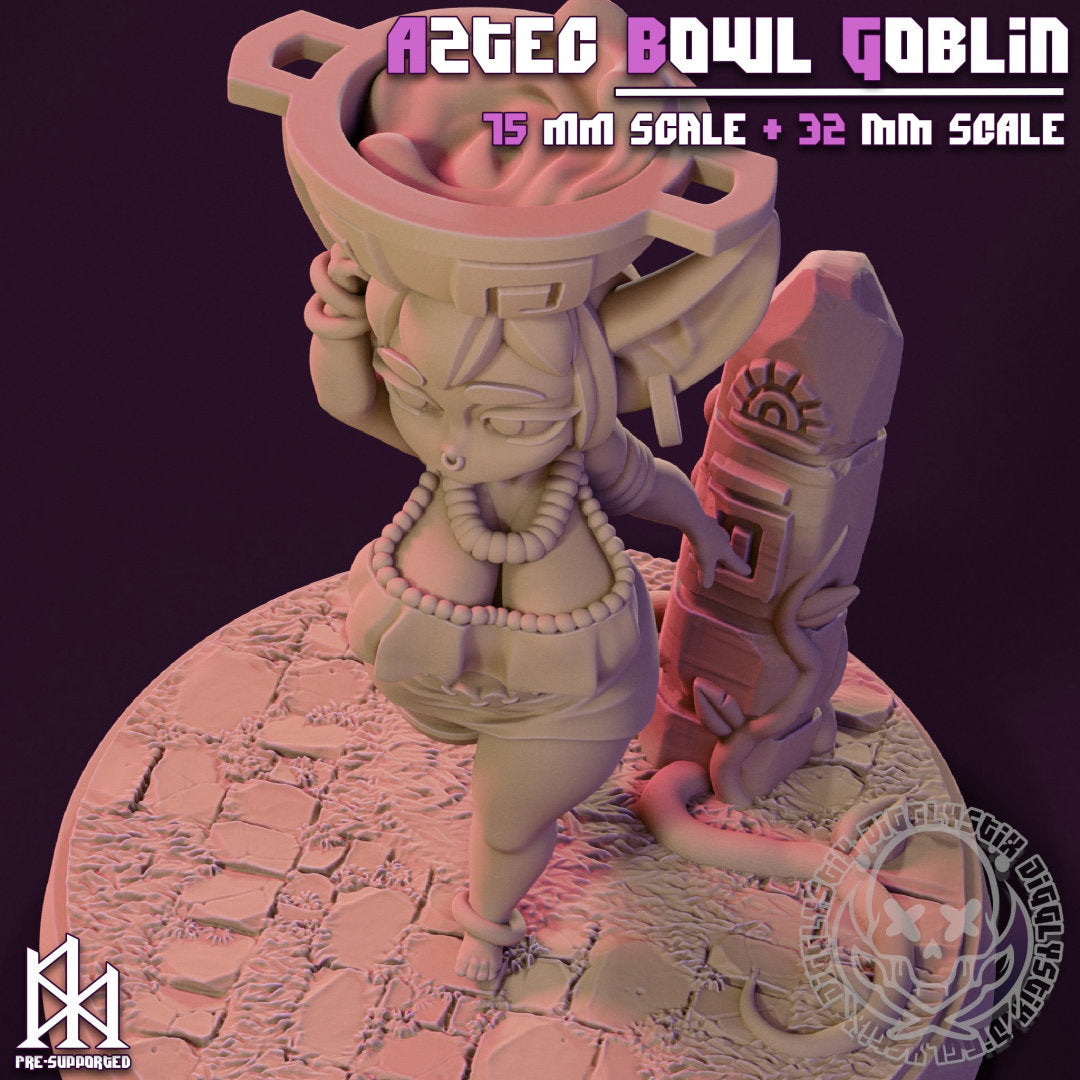 Aztec Bowl Goblin by Jigglystix Pinup Factory Miniatures