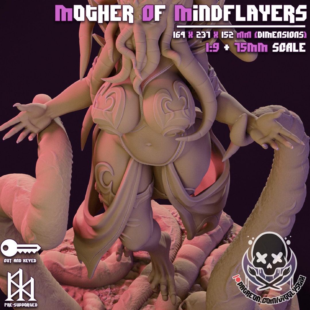 Mother of Mindflayers  by Jigglystix Pin Up Factory Miniatures