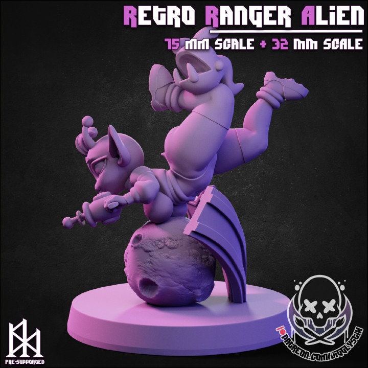 Retro Ranger Alien by Jigglystix Pinup Factory Miniatures