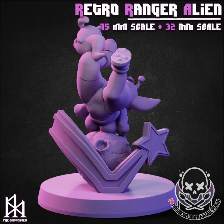 Retro Ranger Alien by Jigglystix Pinup Factory Miniatures