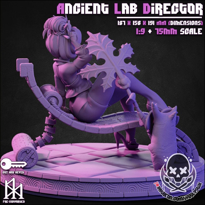 Ancient Lab Director  by Jigglystix Pin Up Factory Miniatures