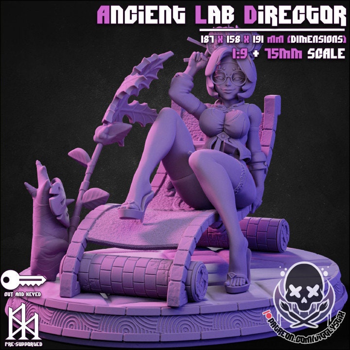 Ancient Lab Director  by Jigglystix Pin Up Factory Miniatures