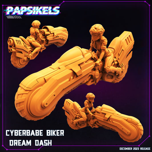 Cyberbabe Biker Dream Dash  by Papsikels Miniatures