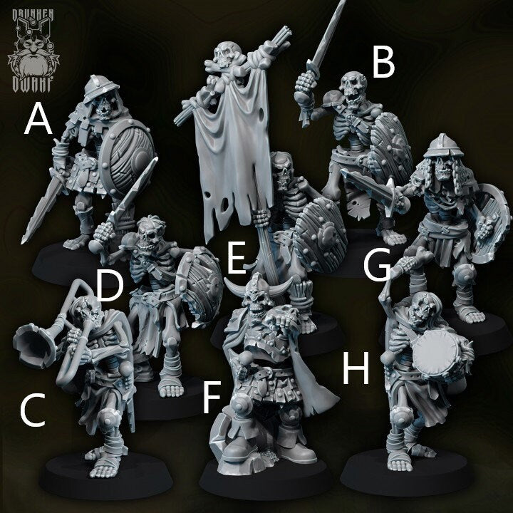 Skeleton Warriors by Drunken Dwarf Miniatures