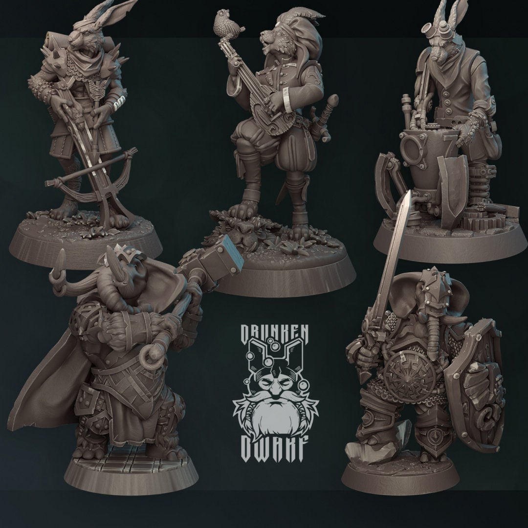 Animal Warriors Vol. 1  by Drunken Dwarf Miniatures