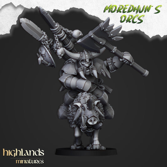 Mounted Orc Chief  By Highland Miniatures