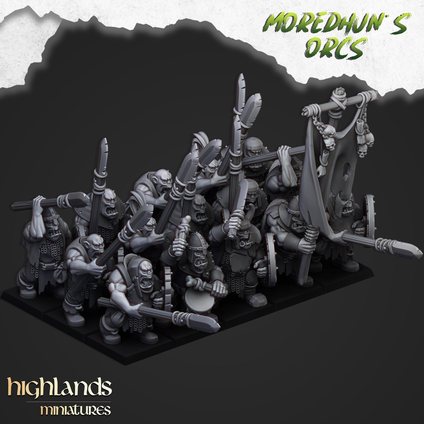 Orc Warrior Unit By Highland Miniatures