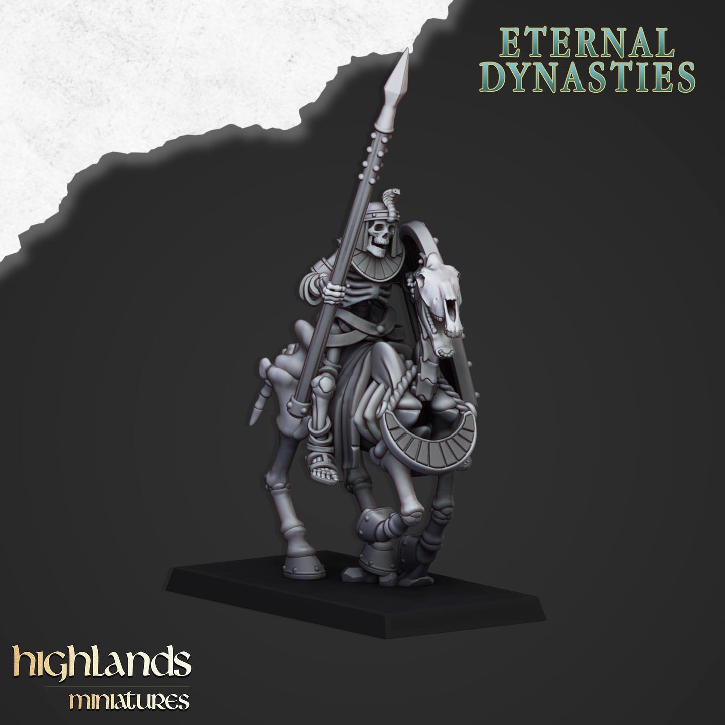 Skeleton Calvary Unit From Eternal Dynasties By Highland Miniatures