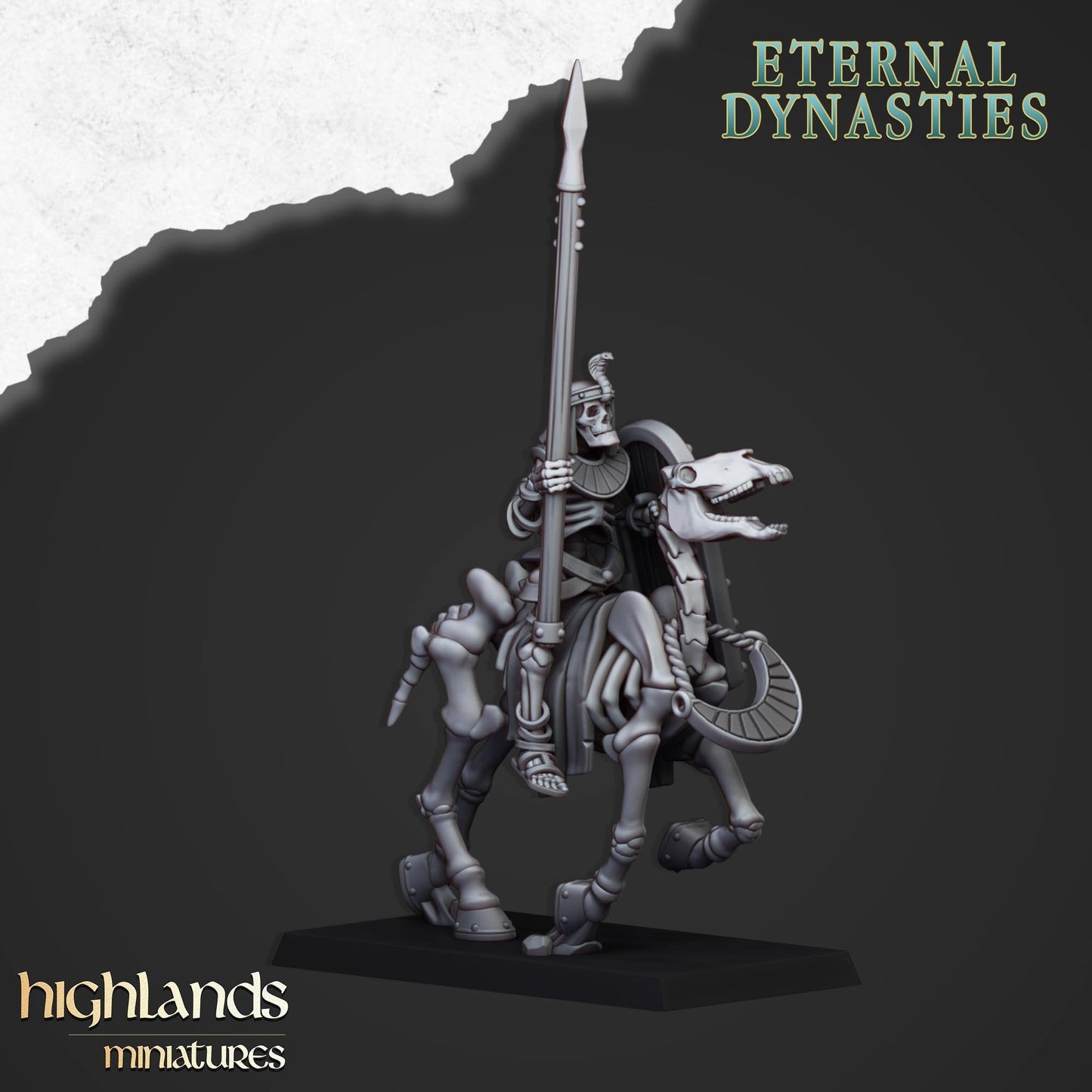 Skeleton Calvary Unit From Eternal Dynasties By Highland Miniatures