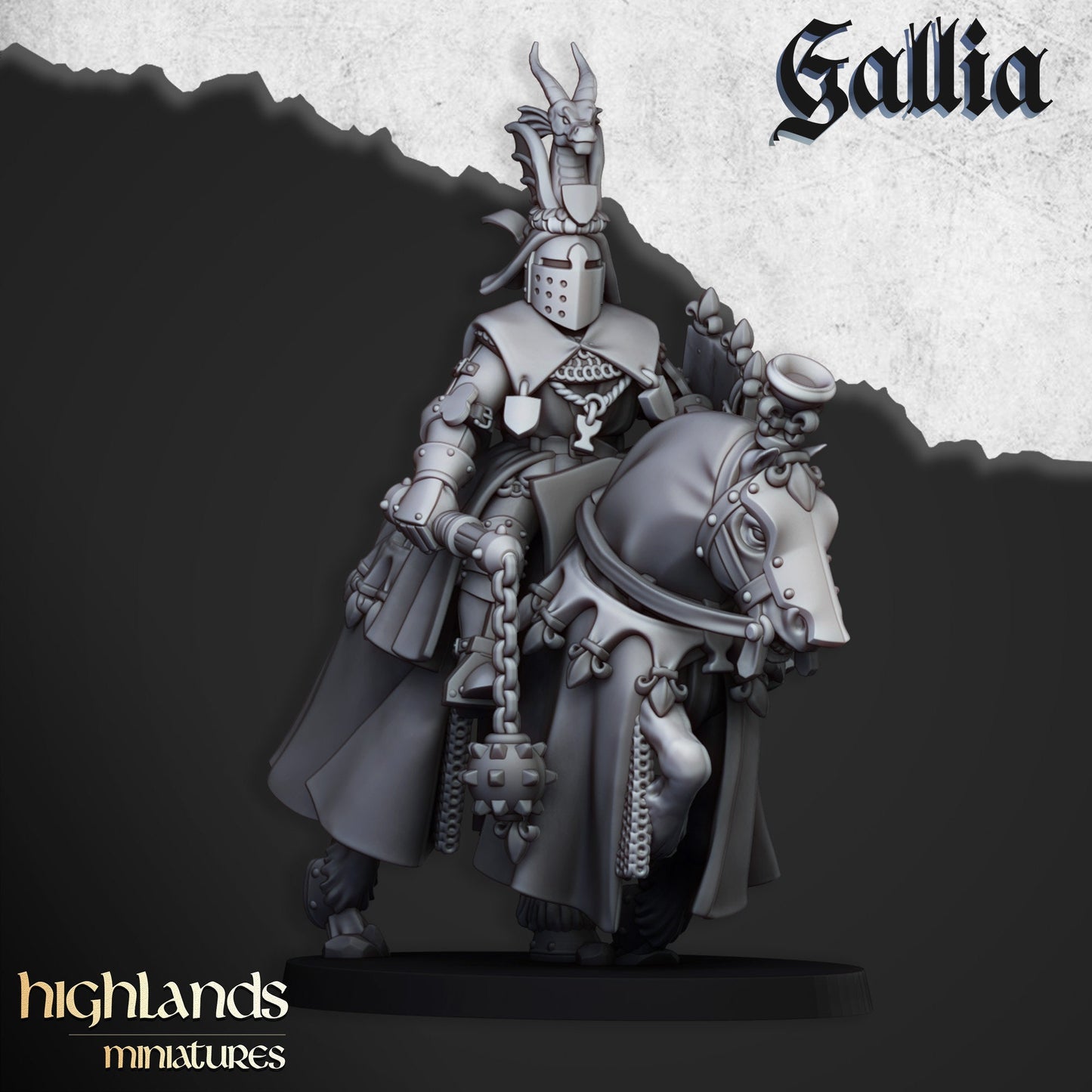 Royal Knight Unit of Gallia  by Highland Miniatures