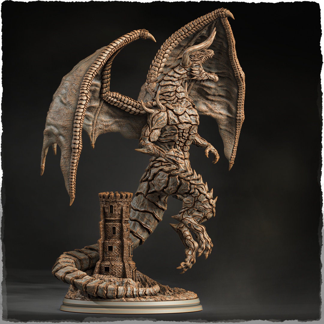 Bahamuth Dragon God by Evox Arts Miniatures