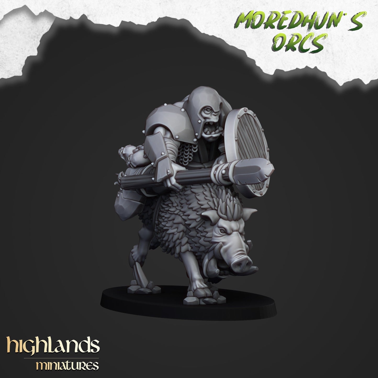 Orc Boar Calvary Unit By Highland Miniatures