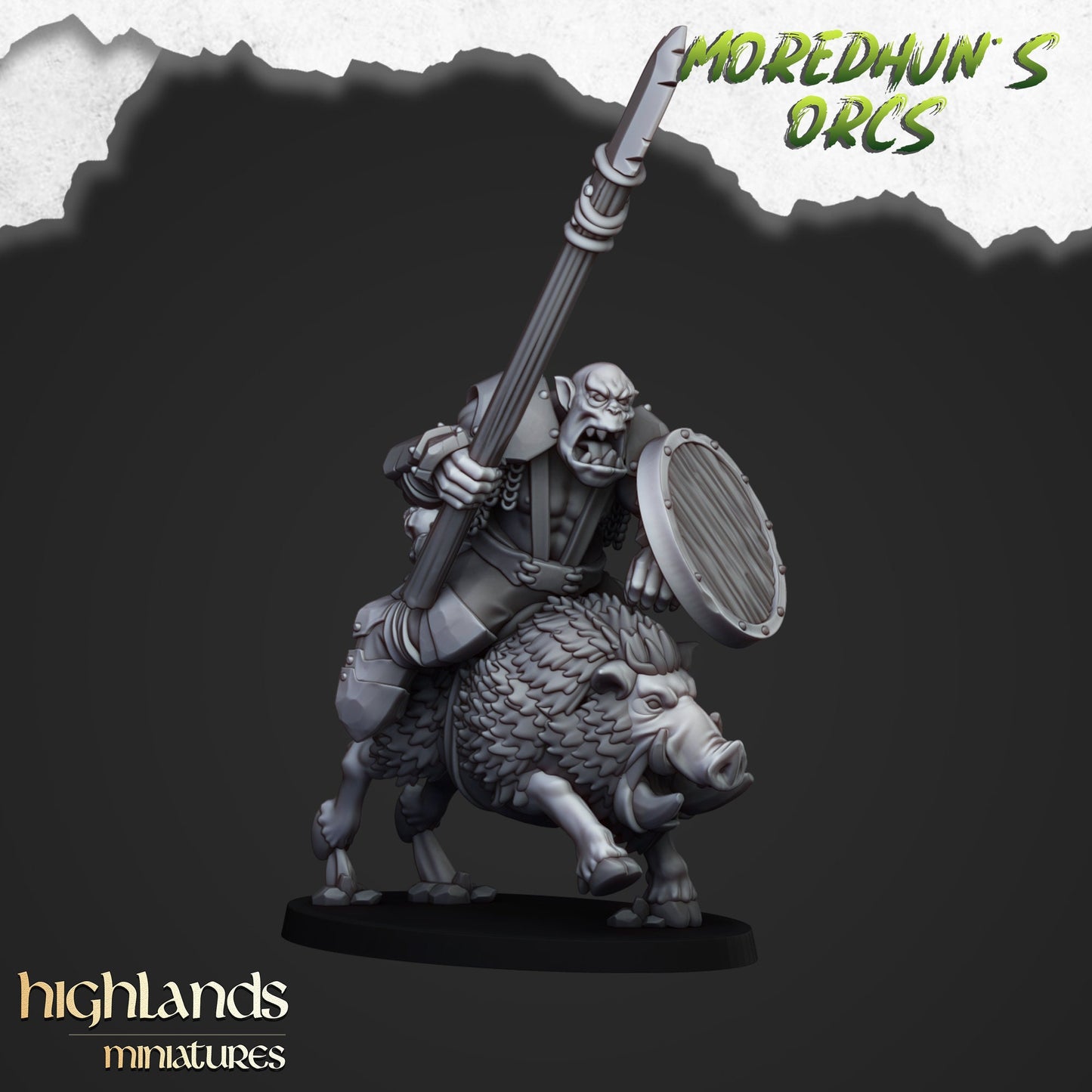 Orc Boar Calvary Unit By Highland Miniatures