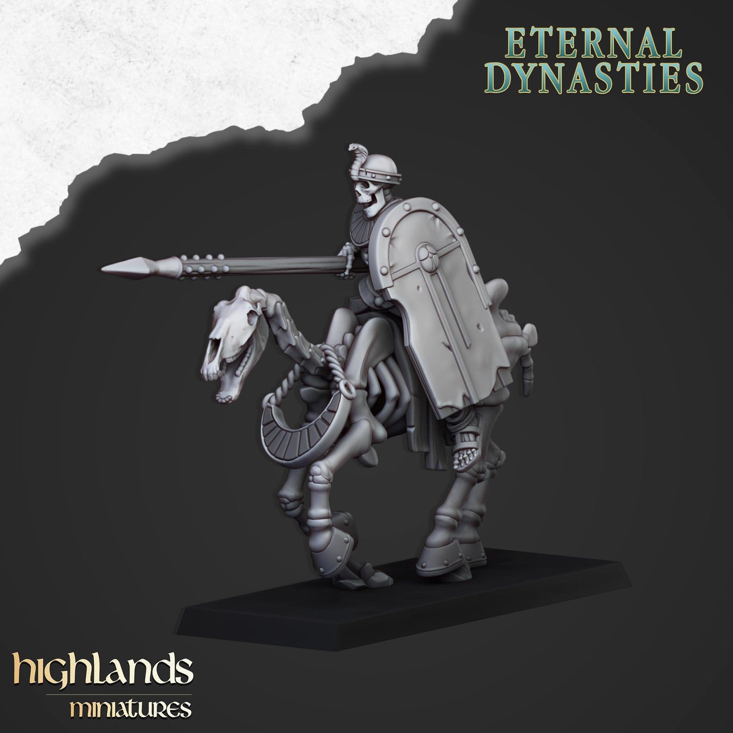 Skeleton Calvary Unit From Eternal Dynasties By Highland Miniatures