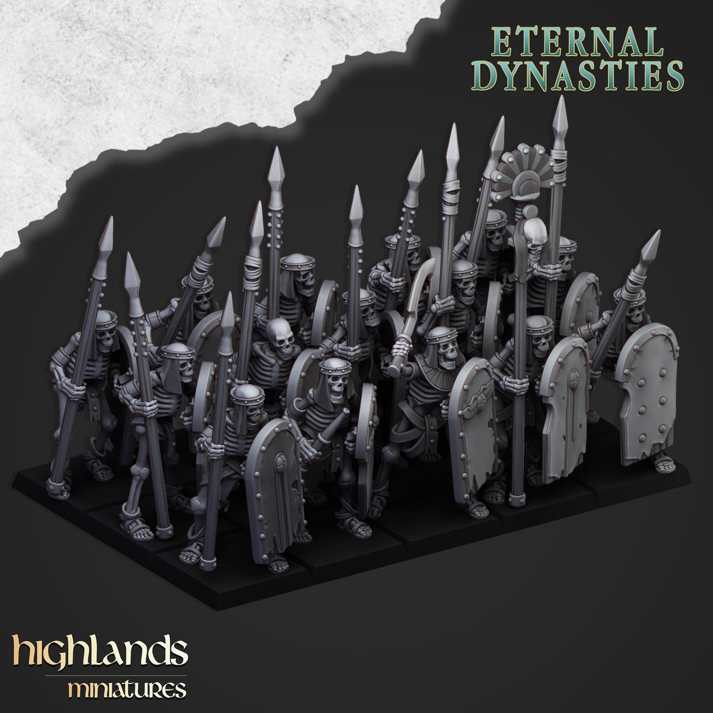 Skeleton Warriors Unit From Eternal Dynasties By Highland Miniatures