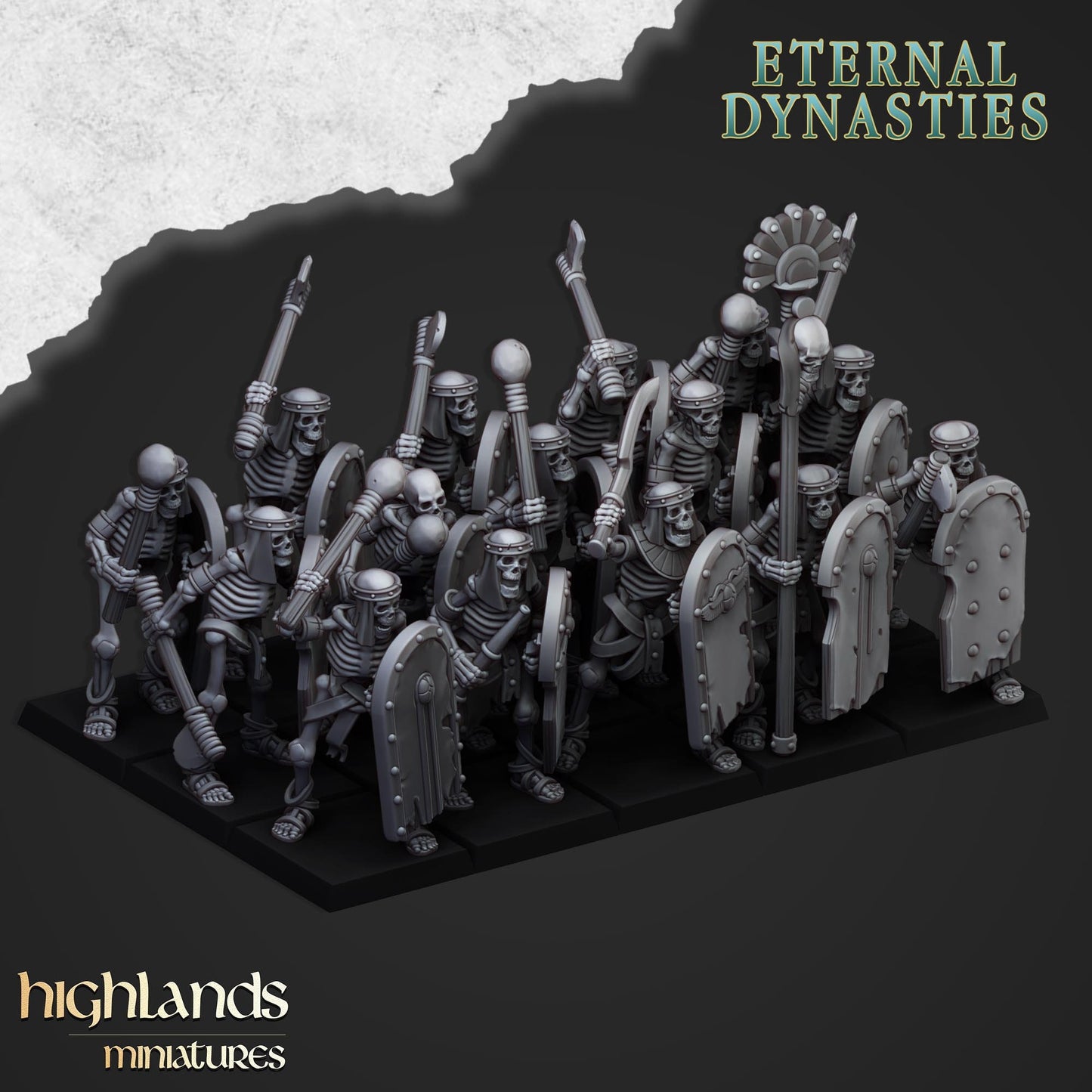 Skeleton Warriors Unit From Eternal Dynasties By Highland Miniatures