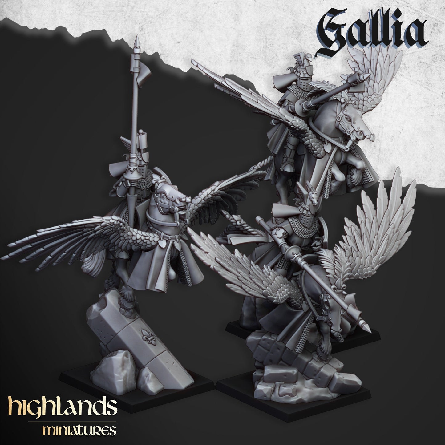 Pegasus Knight Unit of Gallia  by Highland Miniatures