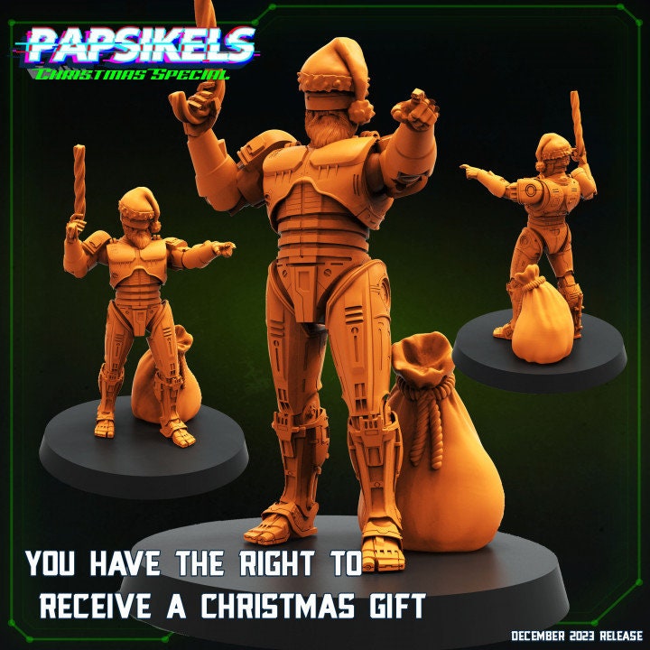 Christmas Robot Cop by Papsikels Miniatures