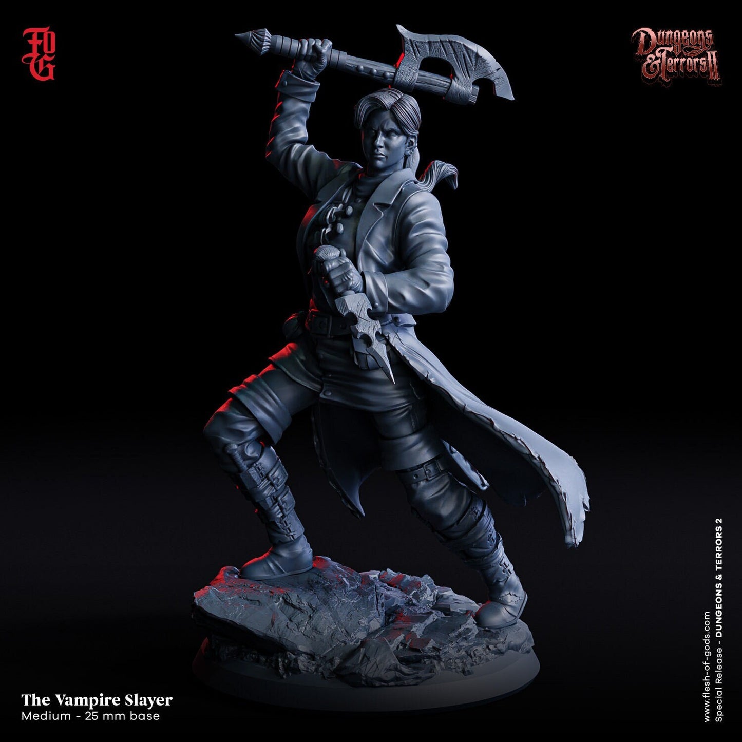 Vampire Slayer from "Dungeons & Terrors II"  by Flesh of Gods Miniatures