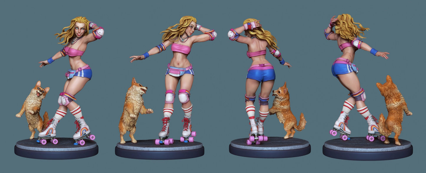 Skater Vanessa from "Girls, Sun and Fun" by Ronin Arts Workshop Miniatures