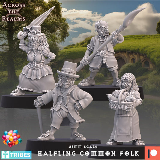 Halfling Common Folk by Across the Realms Miniatures