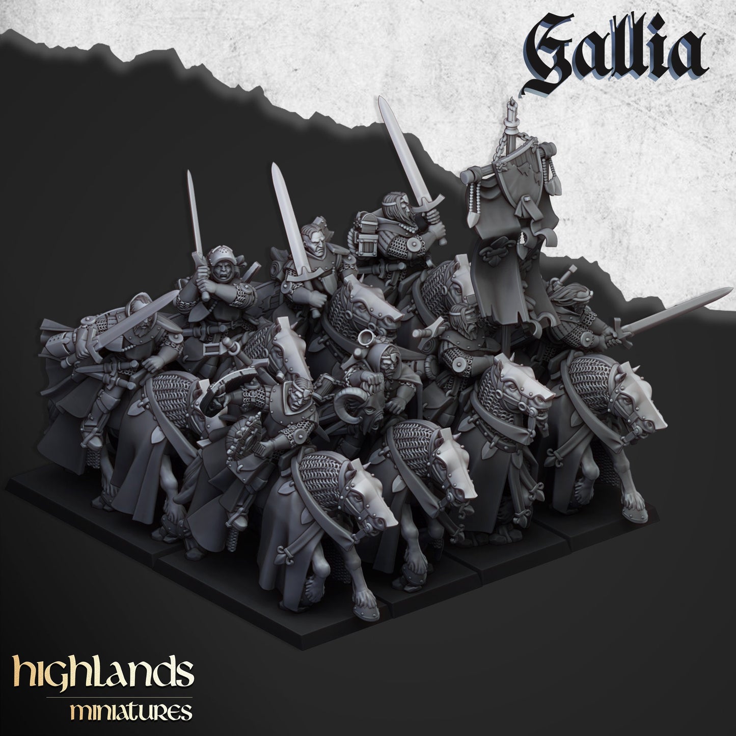 Questing Knight Unit of Gallia  by Highland Miniatures